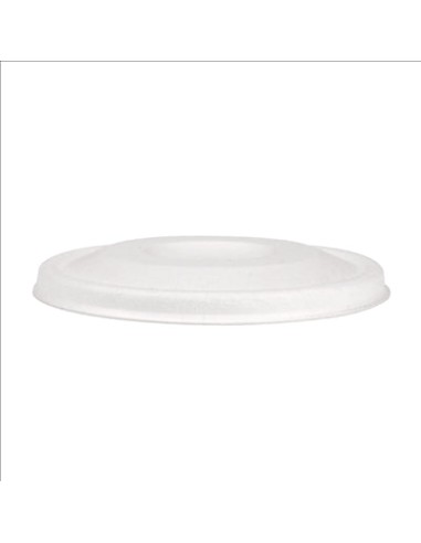 COUVERCLES POUR GOBELETS 9CM 'BIONIC' Ø 90 MM BLANC BAGASSE (1000 UNITÉS) - REF. 254.32 l'achat 